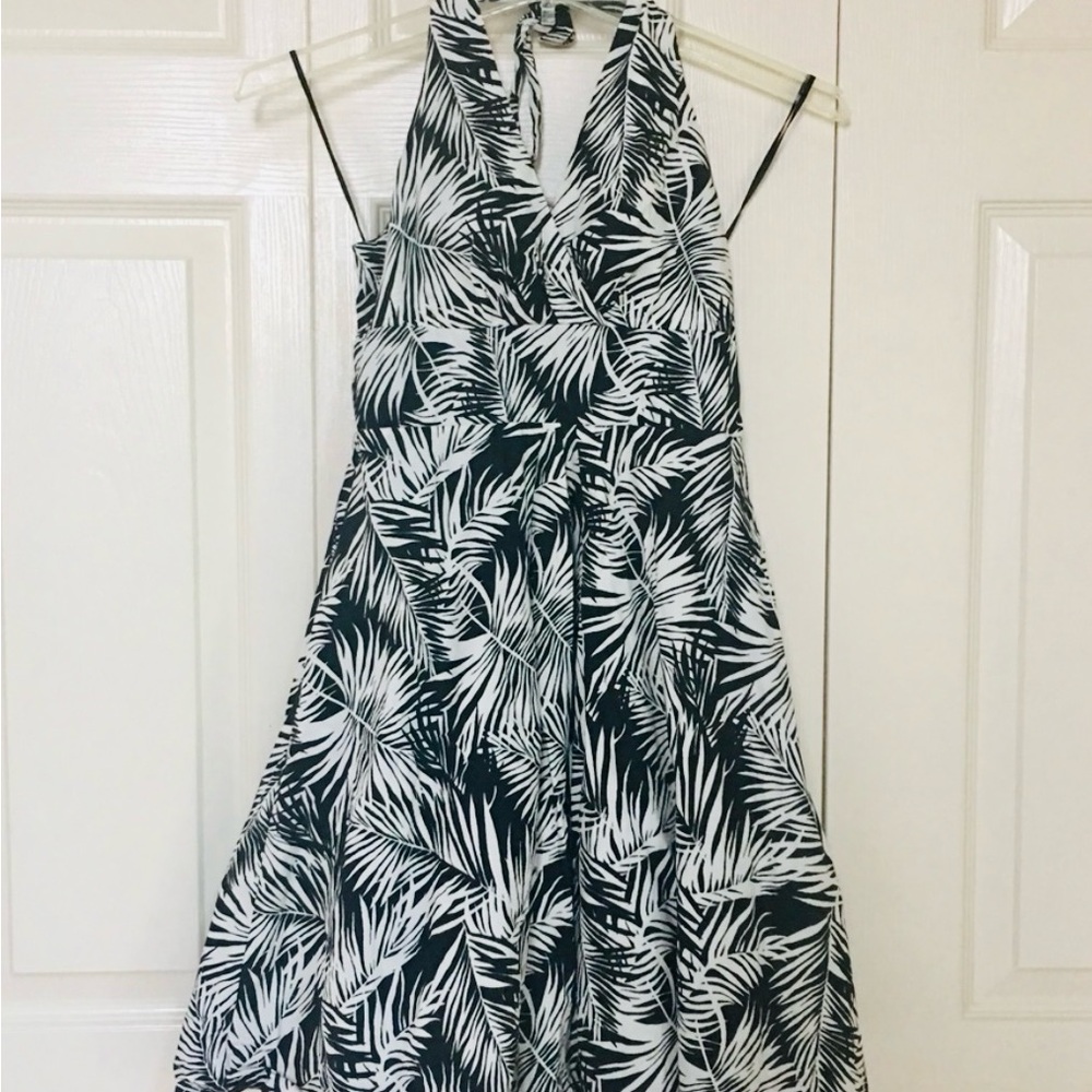 NWOT H&M Black and White Halter Neck Sundress